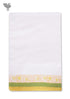 Handloom Cotton Bath Towel With Block Print Border